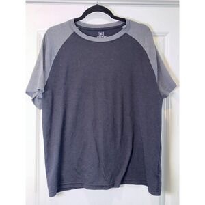 George 2 Pack T Shirt Mens XL Navy Gray Crew Neck Raglan Sleeve Casual Athletic